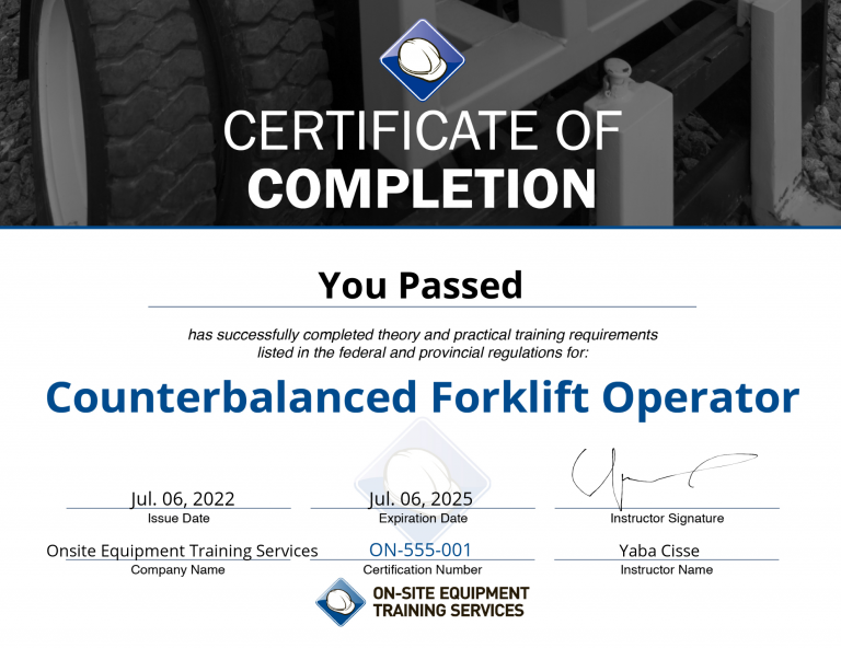 cb forklift cert